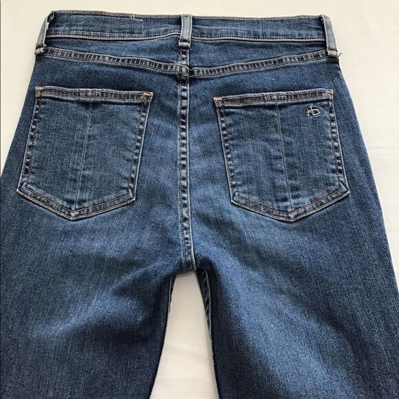 Rag & Bone Blue Side Stripe Skinny Jeans In Indigo Tux Good Condition Size 25 - Picture 6 of 12
